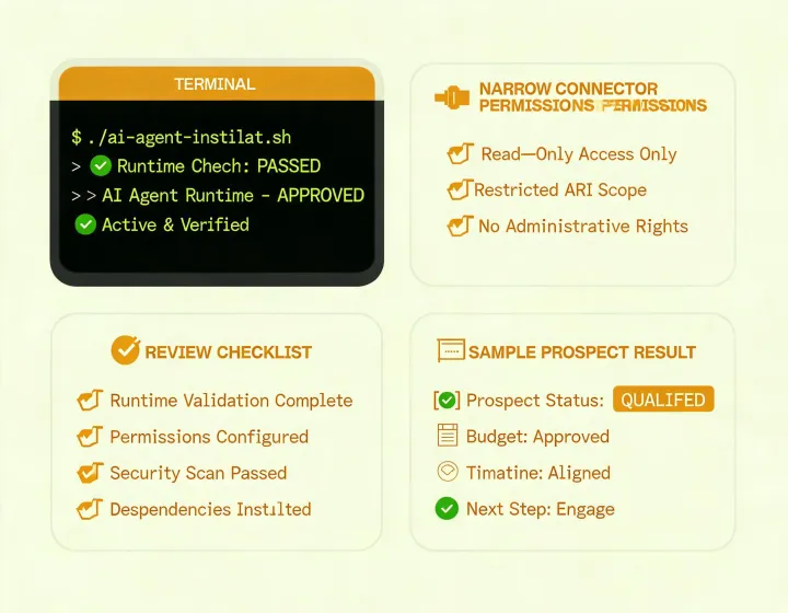 Warm installation checklist for an AI outreach playbook