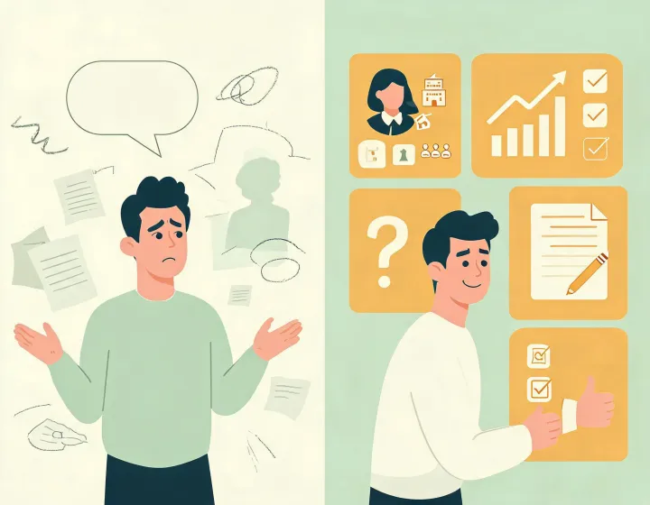 Before and after prospecting prompt workflow
